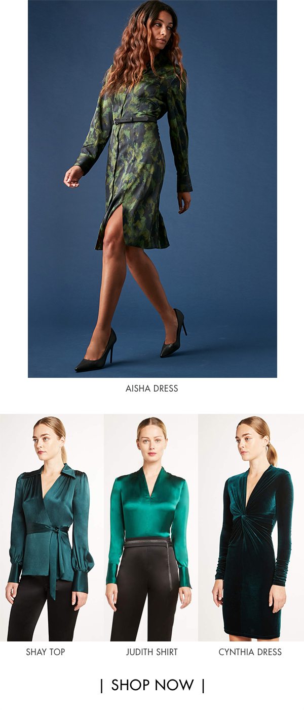 Glorious Green - Aisha Dress - Shay Top - Judith Shirt - Cynthia Dress