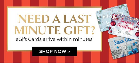 Need a last minute gift? egift card arrive within minutes!