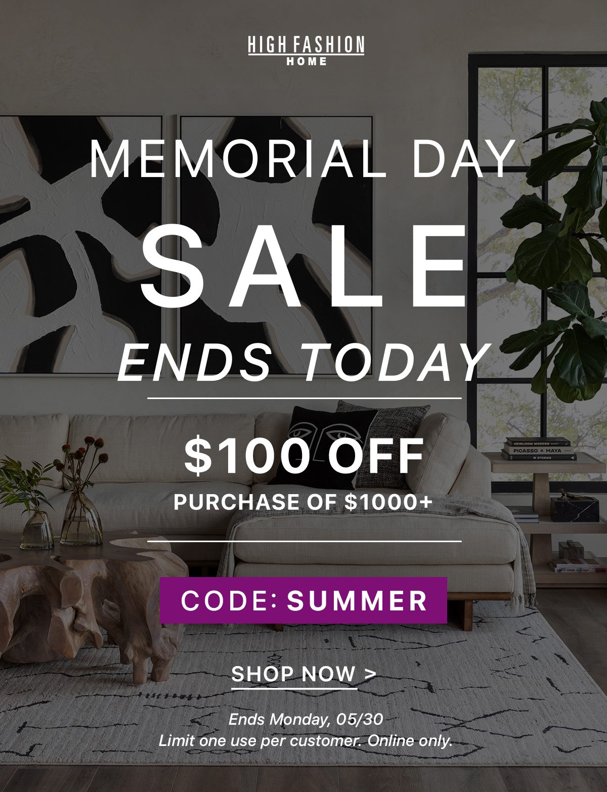 Memorial Day Sale Ends Today - $100 Off $1000+ with code: SUMMER