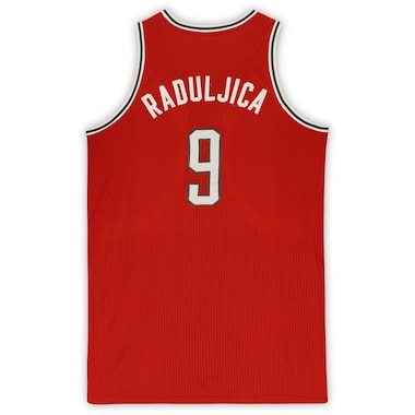 Miroslav Raduljica Milwaukee Bucks Fanatics Authentic Game-Used #9 Red Jersey from the 2013-14 NBA Season - Size 3XL+4