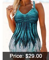 Open Back Printed Swimdress and Panty