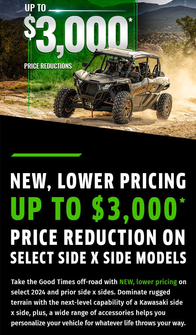 UP TO $3,000 PRICE REDUCTION ON SELECT SxS MODELS