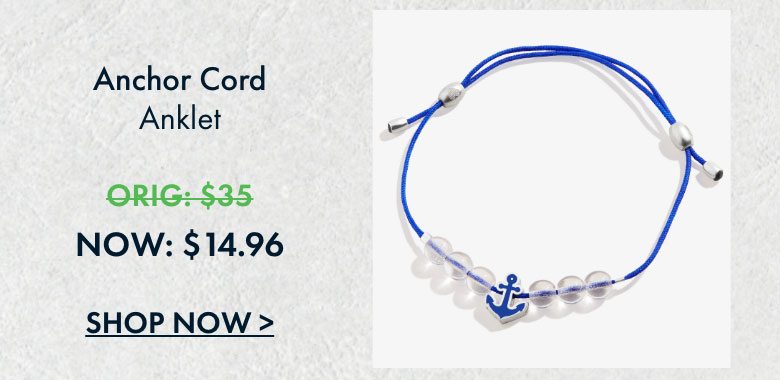 Anchor Cord Anklet |Extra 25% Off