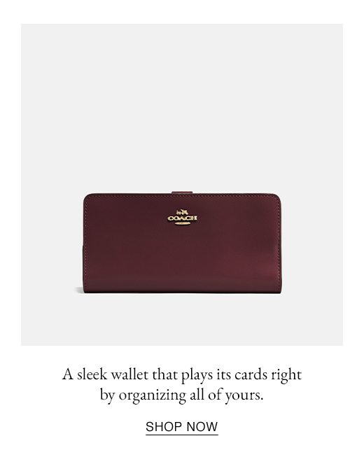 A sleek wallet that plays its cards right by organizing all of yours. SHOP NOW