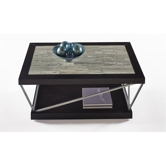 East Bay Black and Silver Cocktail Table