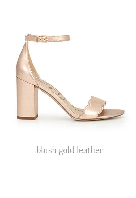 blush gold leather
