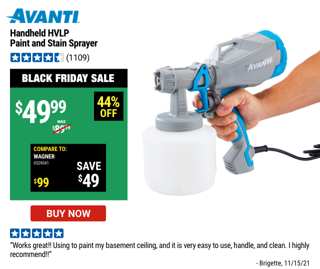 AVANTI: Handheld HVLP Paint & Stain Sprayer