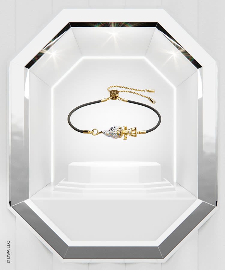 Good Luck Trolls bracelet, Troll, White, Gold-tone plated