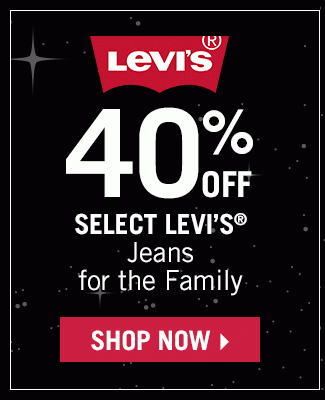 Shop 40% Off Select Levi's Jeans for the Family