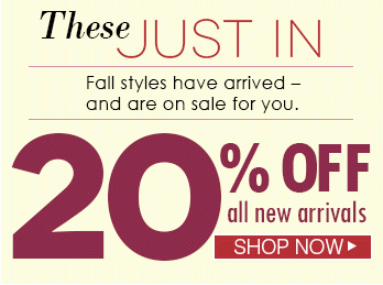 20% off all new arrivals