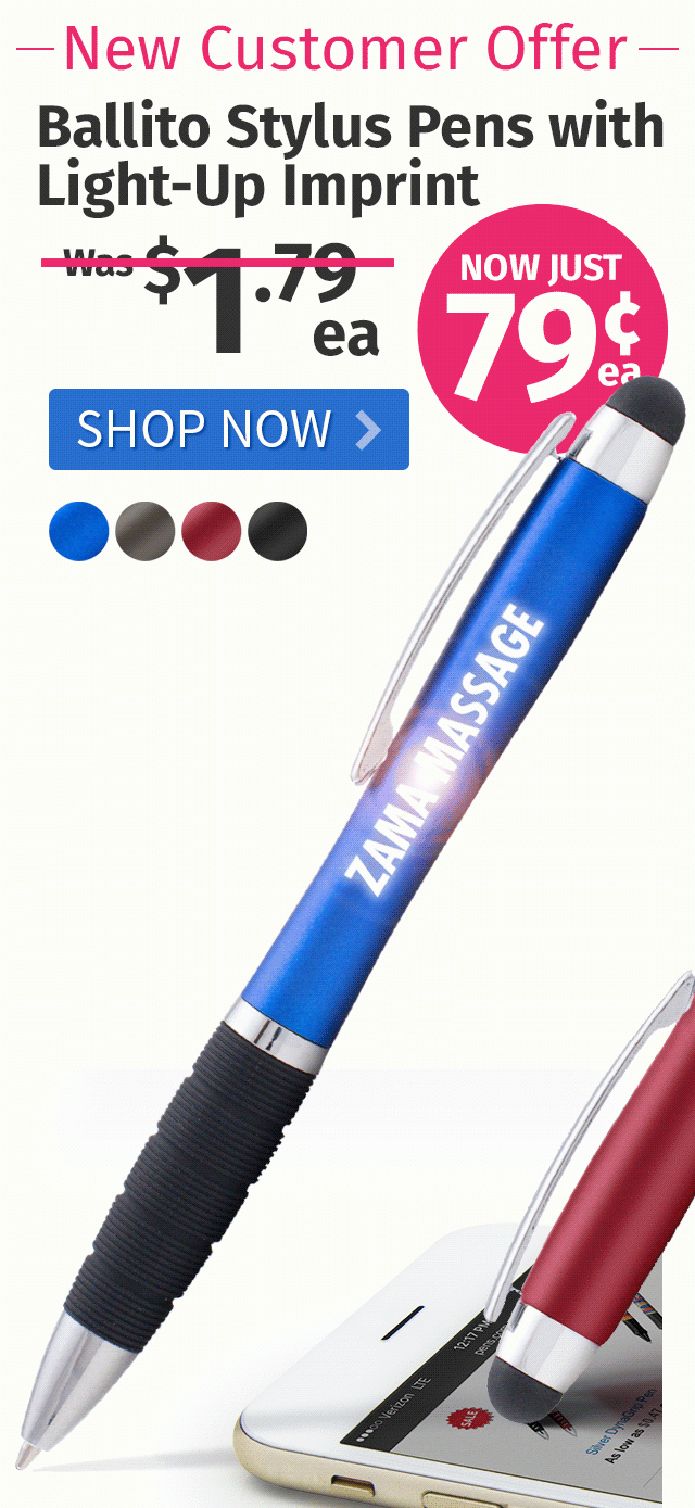 Ballito Stylus Pens with Light-Up Imprint for only 79¢ each!