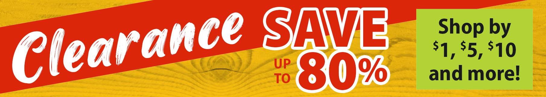 Clearance Save up to 80%