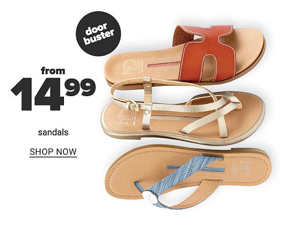 From 14.99 Sandals - Shop Now