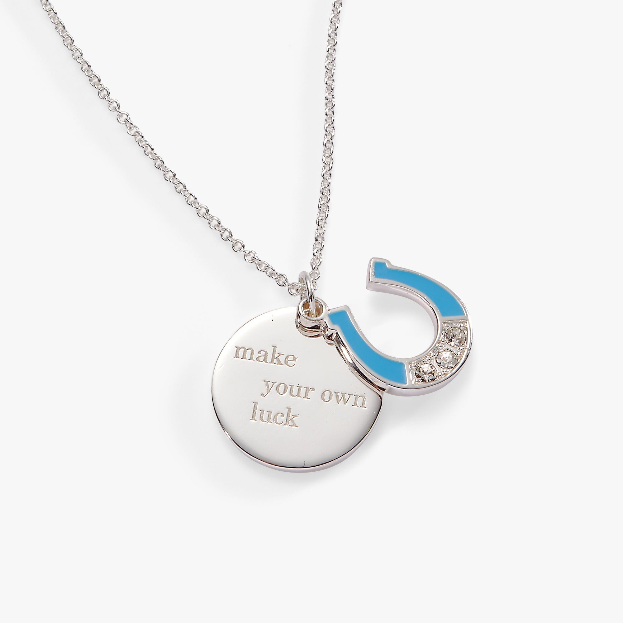 Image of “Make Your Own Luck” Duo Charm Pendant Necklace