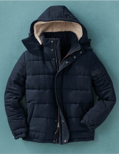 Italian Wool Puffer Jacket Shop Now