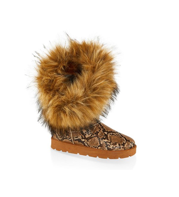 Faux Fur Lined Asymmetrical Boots