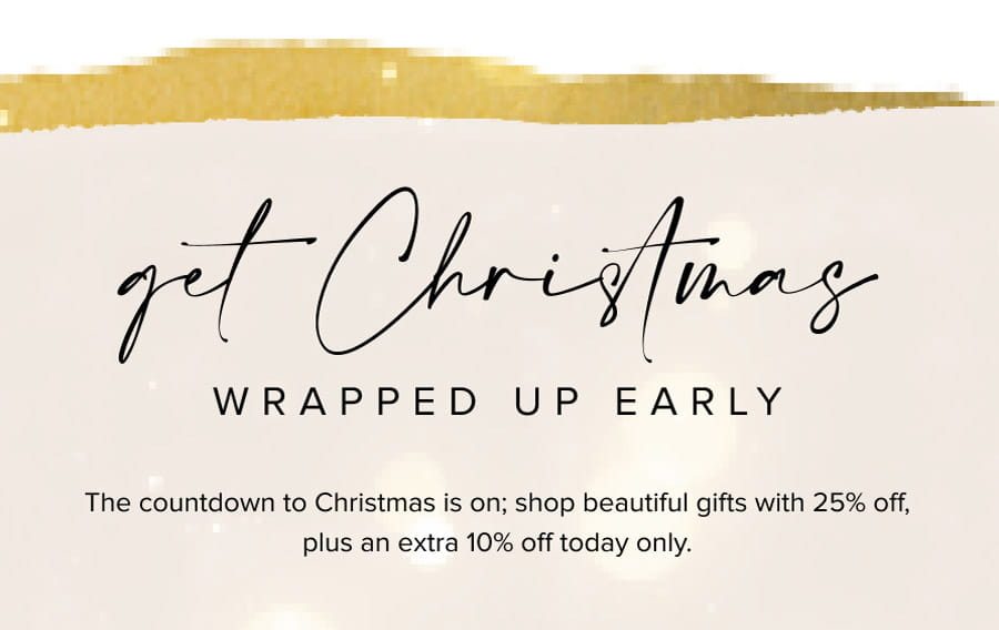 Get christmas wrapped up early