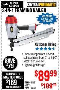 View 3-in-1 Framing Air Nailer