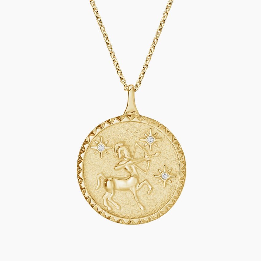 Sagittarius Zodiac Diamond Pendant