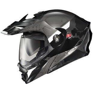 Scorpion EXO-AT960 Topographic Helmet Black/White / SM [Open Box]