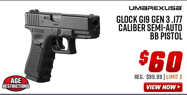 Umarex Glock G19 Gen 3 .177 Caliber Semi-Auto BB Pistol