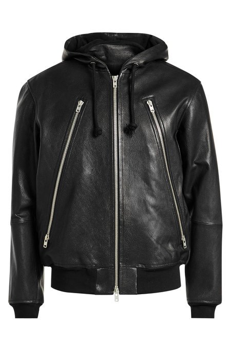 Leather Jacket with Hood | MAISON MARGIELA