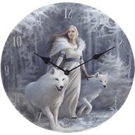 Winter Guardians Clock by Anne Stokes