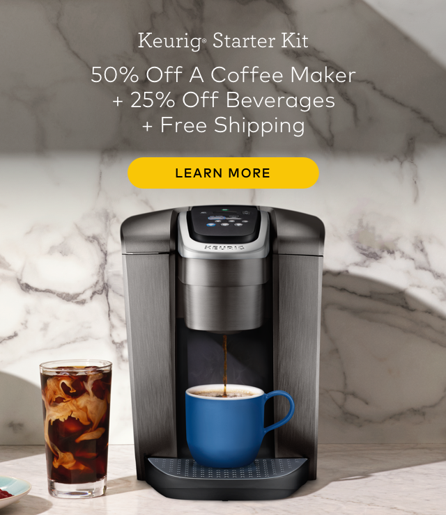 50% off Coffee Makers + 25% off Beverages + Free Shipping