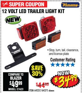 View 12 Volt LED Trailer Light Kit