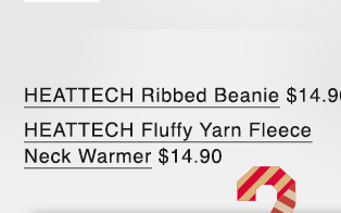 PDP2 - HEATTECH RIBBED BEANIE, HEATTECH FLUFY YARN FLEECE NECK WARMER