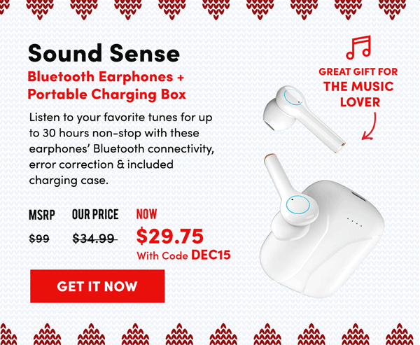 Sound Sense Bluetooth Earbuds | Get It Now