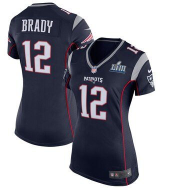 Tom Brady New England Patriots Nike Women's Super Bowl LIII Bound Game Jersey - Navy