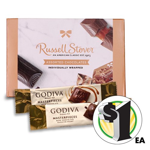 Shop $1 Russell Stover® and Godiva® Chocolates