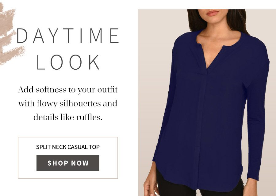 Split Neck Casual Top 