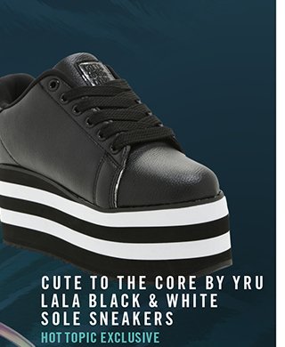 Cute to the COre By YRU Lala Black and White Sole Sneakers