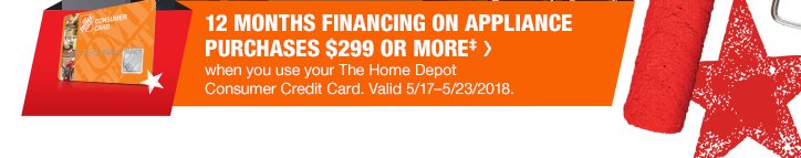 12 Months Financing On Appliance | Purchases $299 Or More