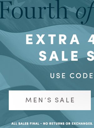 Fourth of July Sale EXTRA 40% OFF SALE STYLES | USE CODE EXTRA40 | MEN'S SALE | ALL SALES FINAL - NO RETURNS OR EXCHANGES. ONLINE & FULL-PRICE RETAIL STORES. ENDS 7/5.