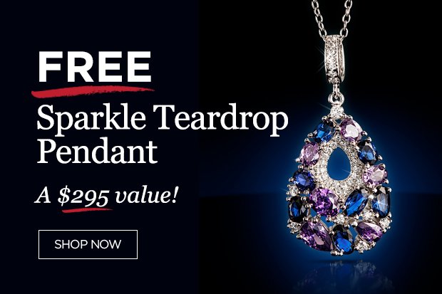 Free Sparkle Teardrop Pendant