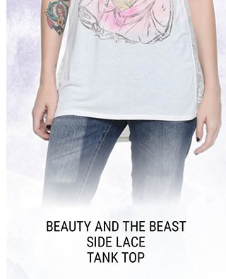Beauty and the Beast Side Lace Tank Top