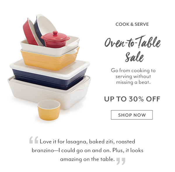 Oven To Table Sale