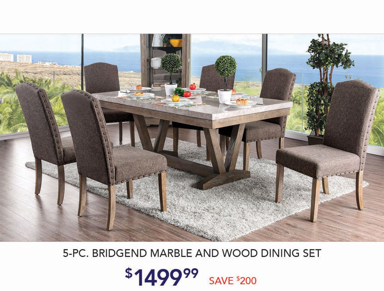 Bridgend-Marble-Wood-Dining-Set