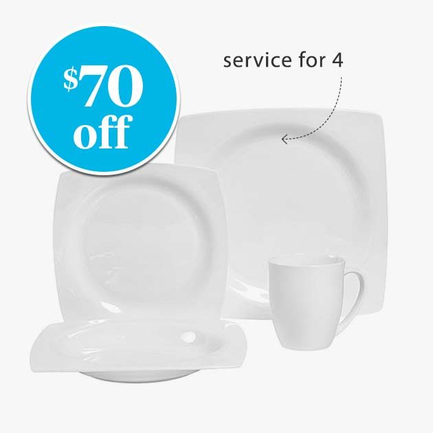 $70 off Dario 16-Piece Bone China Dinnerware Set