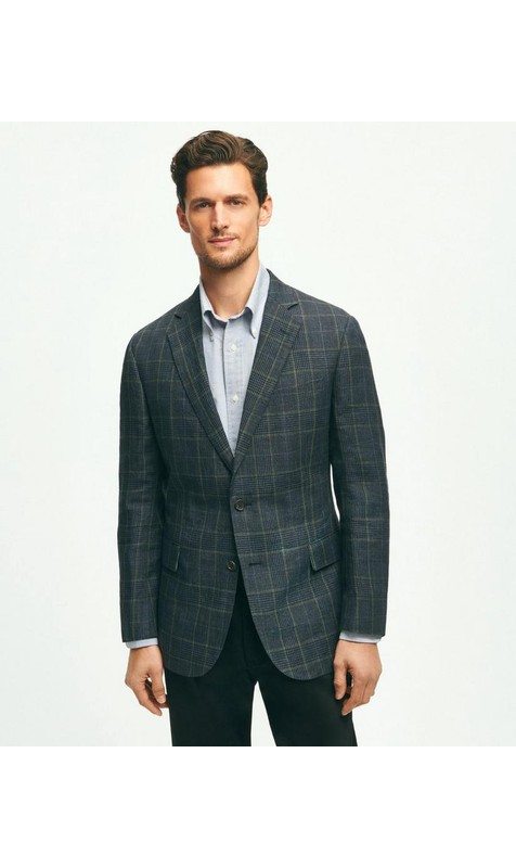 Classic Fit Linen Check Sport Coat