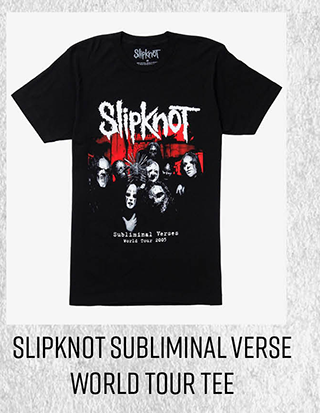 Slipknot Subliminal Verse World Tour Tee