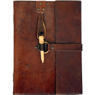 Wooden Peg Leather Journal