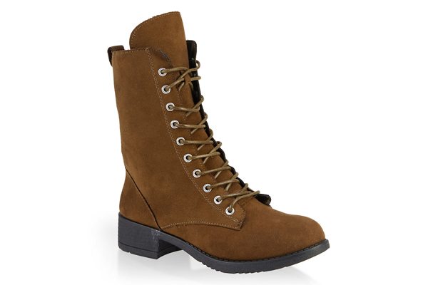 Lace Up Zip Combat Boots