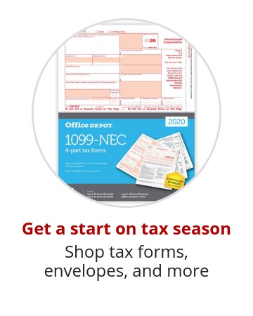 Get a start on tax season Shop tax forms, envelopes, and more