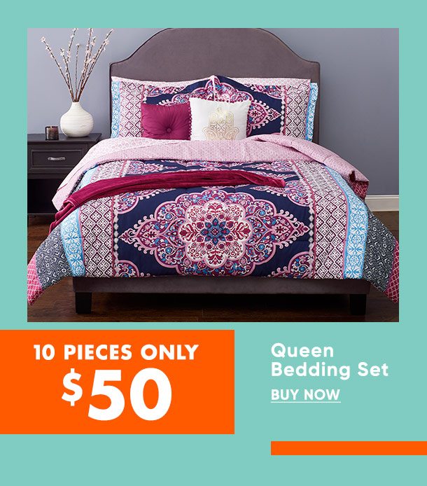 10pc Queen Bedding Set