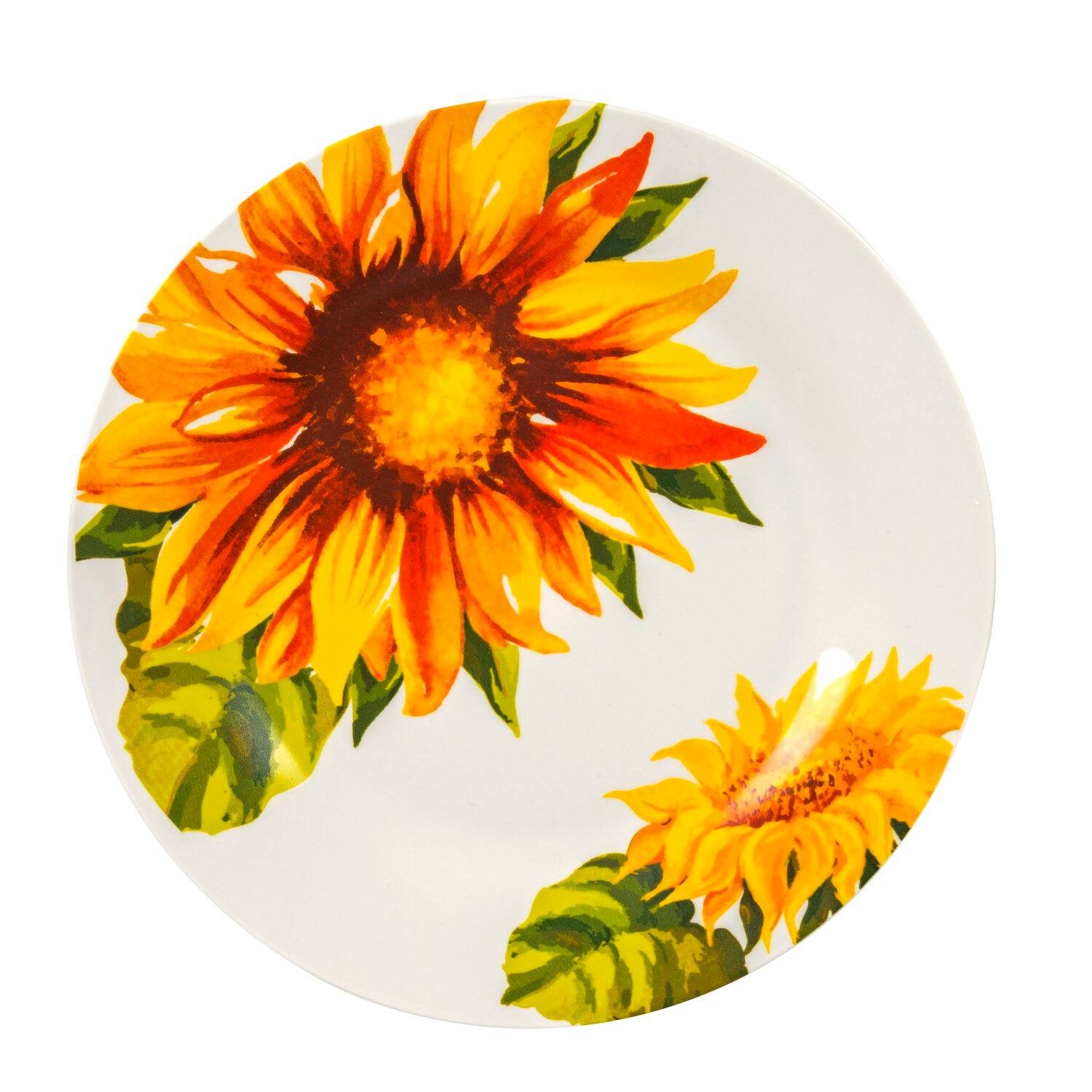 Sunflower Stoneware Dinner Plates, 10.5 in.