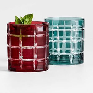 Windowpane Double Old-Fashioned Glasses